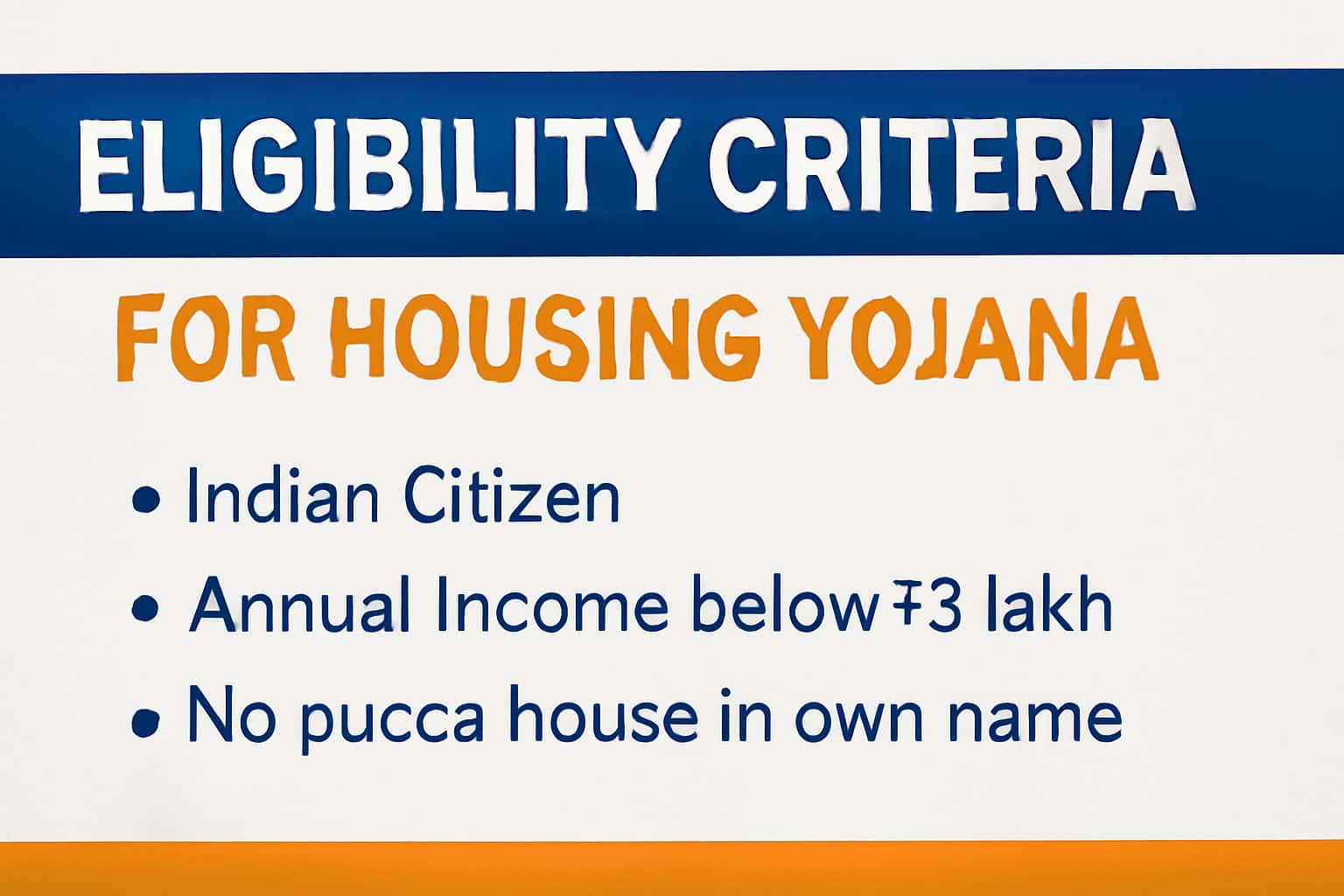 Eligibility Criteria for Housing Yojana
